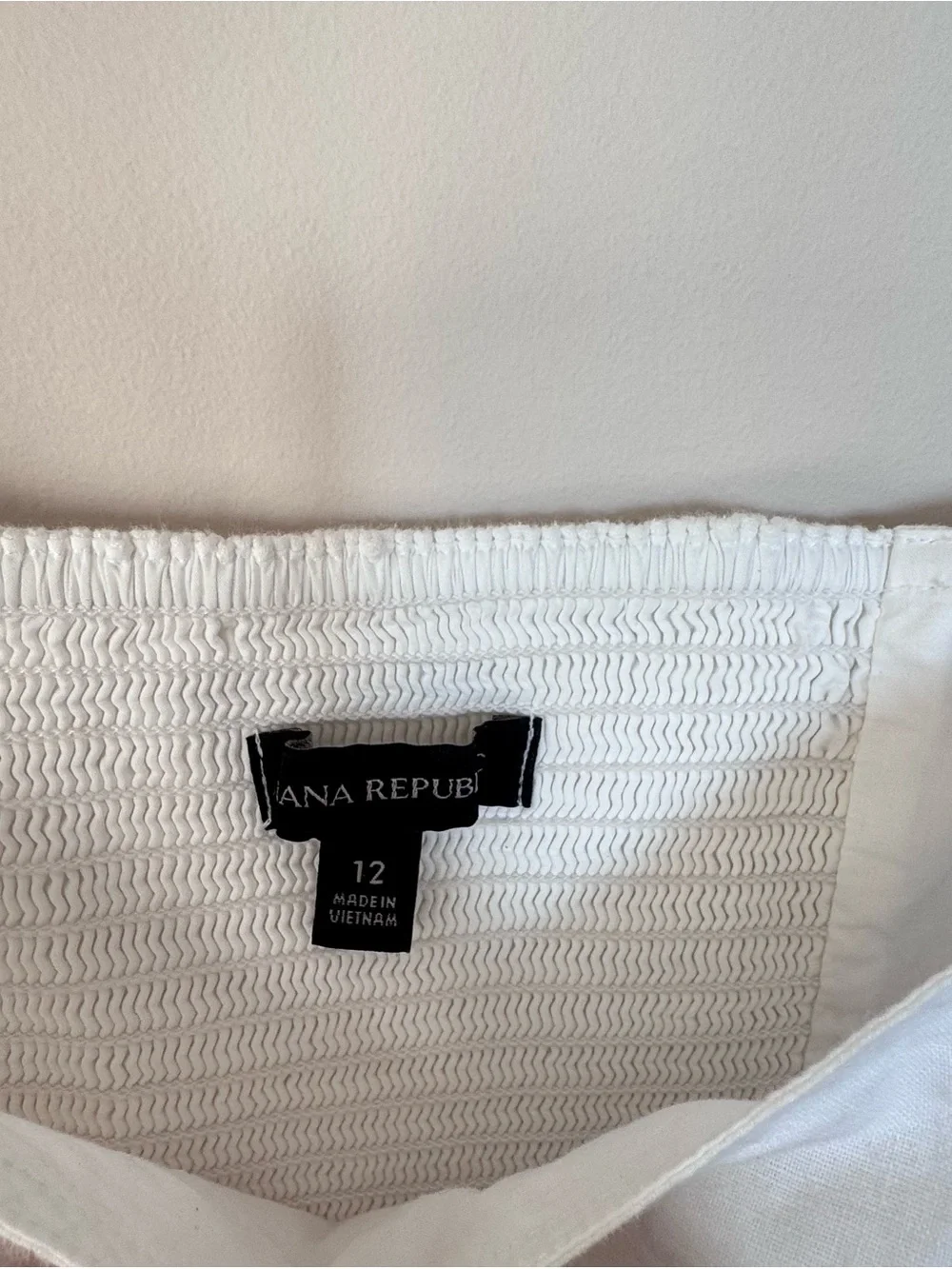 Banana Republic White Puff Sleeve Linen Cotton Midi Dress with Front Slit - Picture 4 of 8